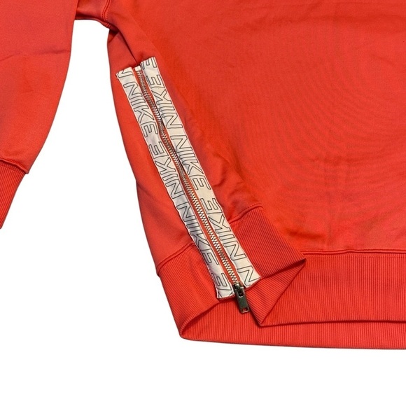 Nike Therma-Fit Logo Side Zip Sweatshirt. Bright Coral Size Small #1431 - Picture 3 of 7
